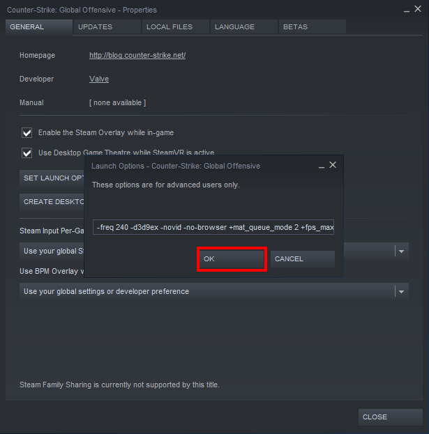 Csgo launch options for fps